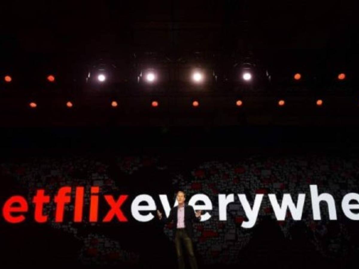 Netflix CEO Reed Hastings gives a keynote address, January 6, 2016 at the CES 2016 Consumer Electronics Show in Las Vegas, Nevada. AFP PHOTO / ROBYN BECK / AFP / ROBYN BECK