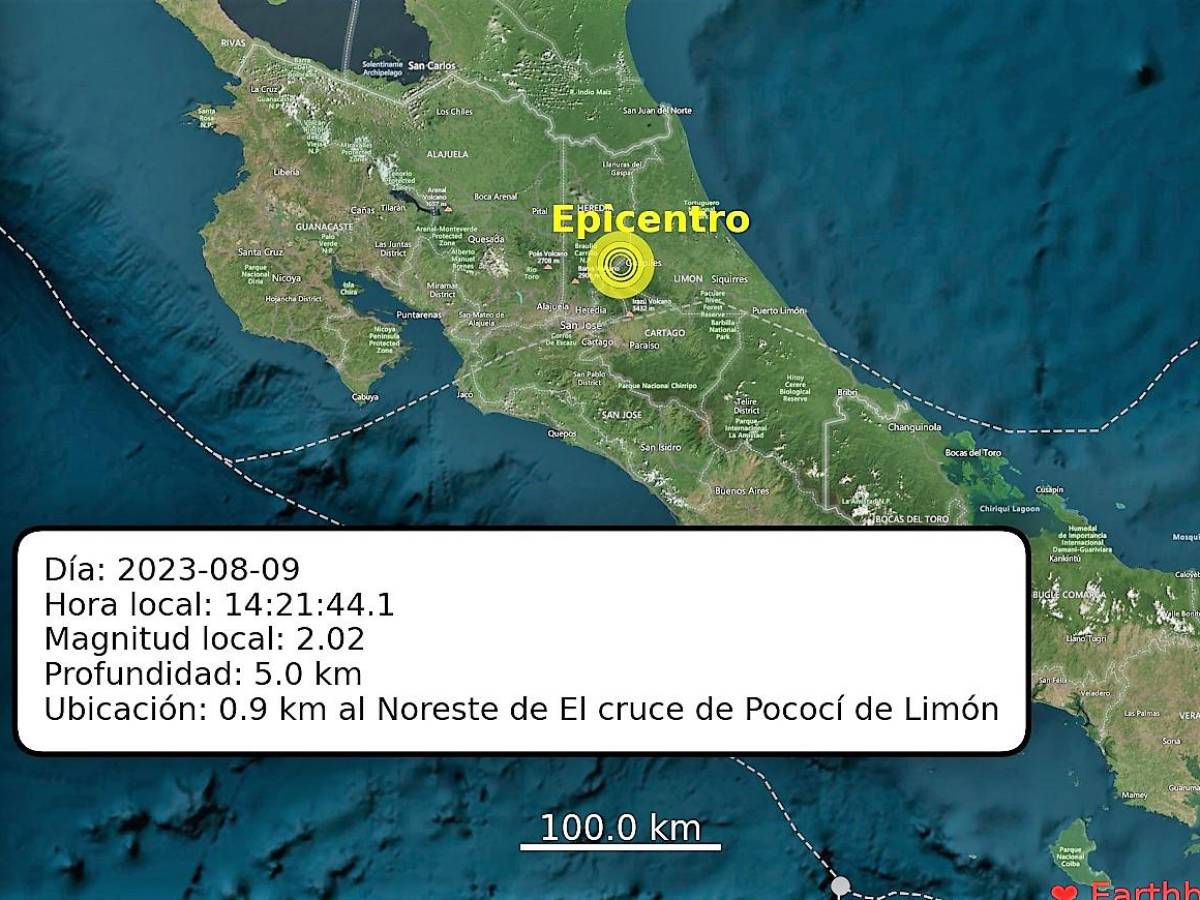 Falla local en Costa Rica ha provocado varios temblores en las últimas horas