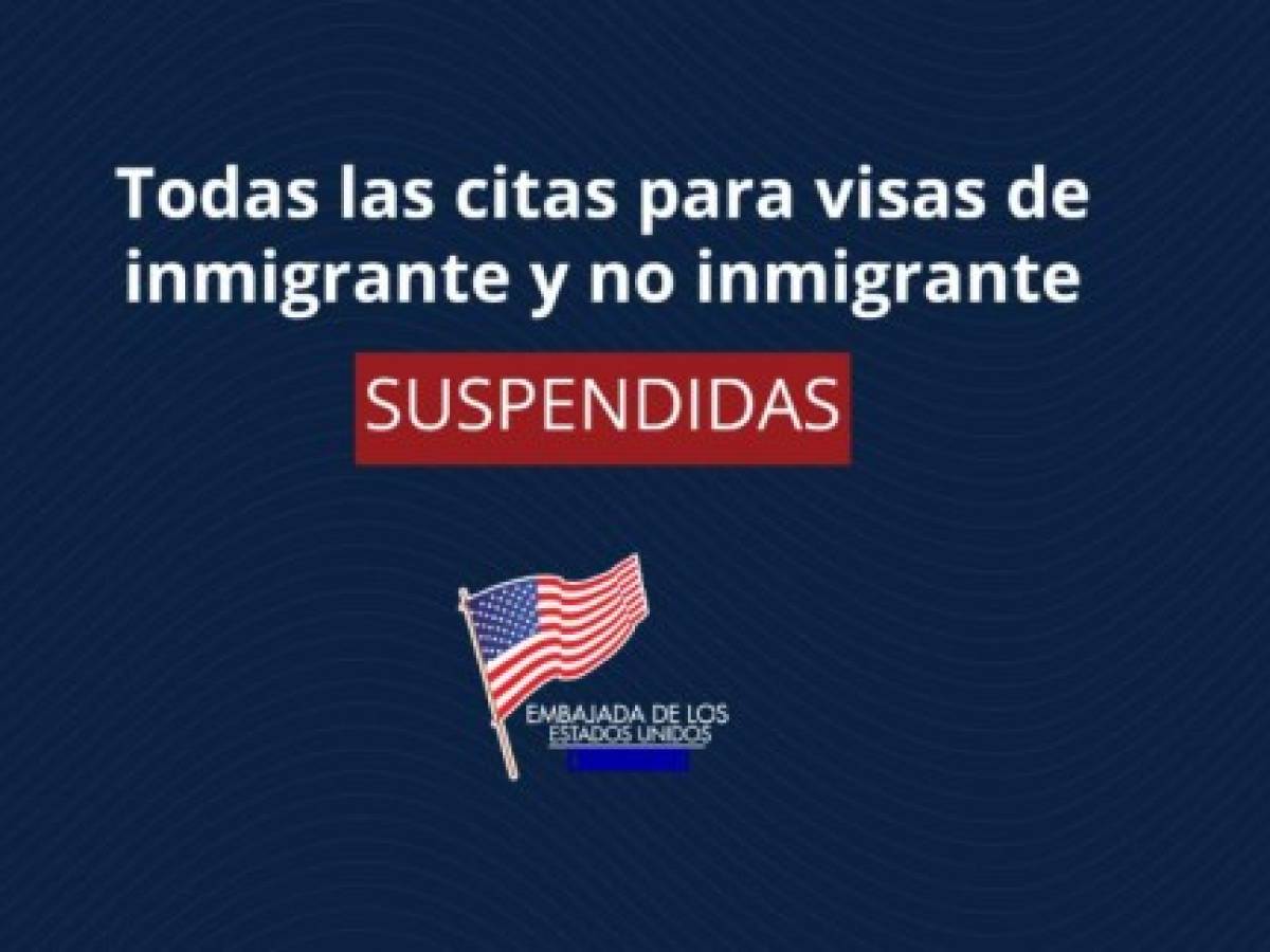 Estados Unidos suspende emisión de visas en mayoría de países