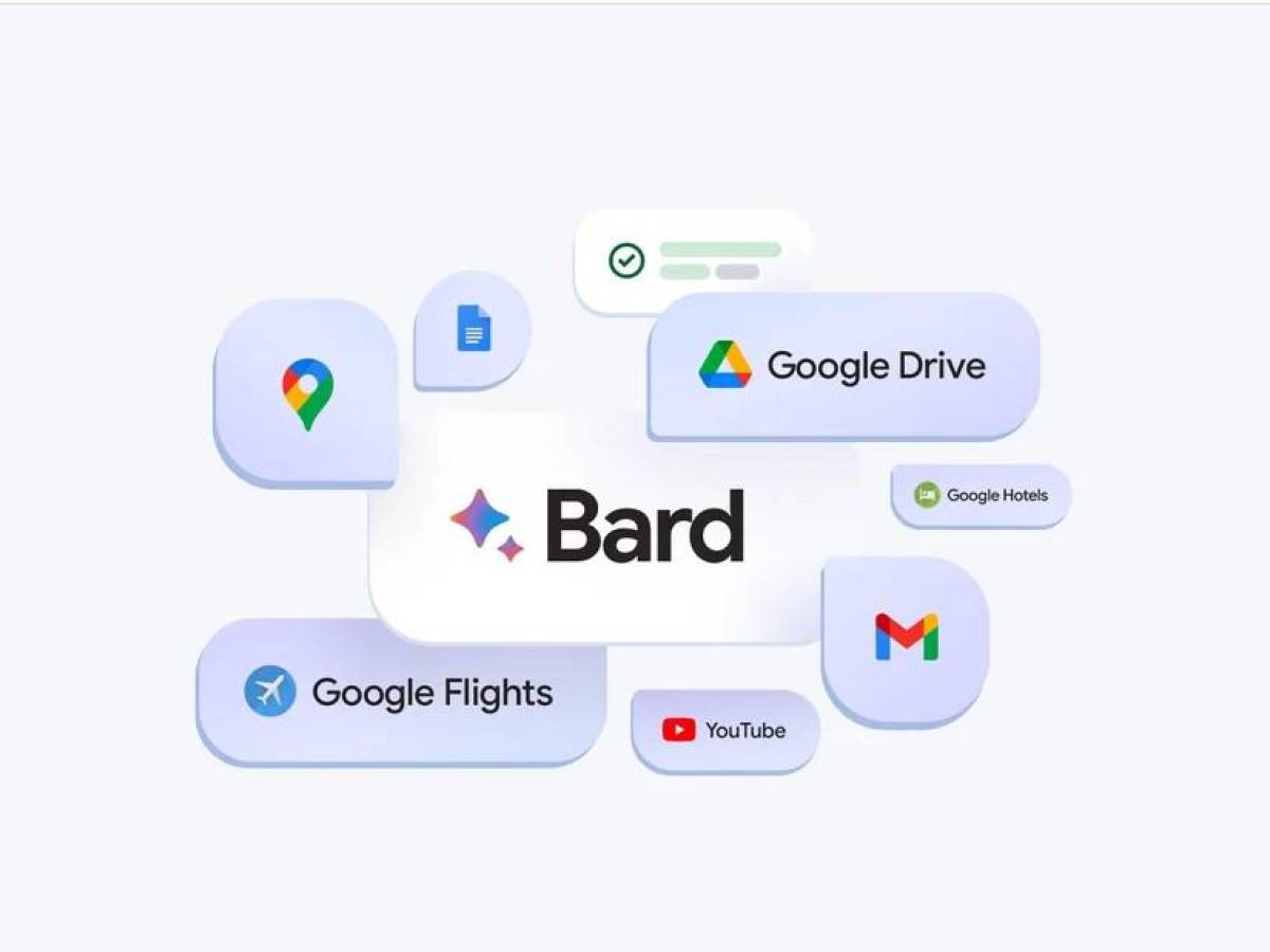 Bard se integra en servicios de Google como Gmail, Docs y Maps