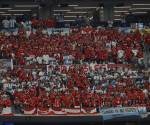 <i>Aficionados de ambas selecciones en las gradas en el partido del Mundial 2026 entre Argentina y Austria, este lunes en Arlington, Texas. EFE/Mariscal</i>