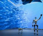<i>Imagen de archivo de un robot humanoide saludando a los visitantes de un evento tecnológico en Beijing (China). EFE/EPA/ANDRES MARTINEZ CASARES</i>