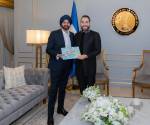 <i>El presidente de El Salvador, Nayib Bukele, recibió al titular del Banco Mundial, Ajay Banga. Foto de cortesía</i>