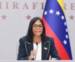 <i>Fotografía cedida que muestra a la presidenta encargada de Venezuela, Delcy Rodríguez. EFE/ Marcelo Garcia / Palacio de Miraflores</i>