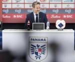 <i>El seleccionador de Panamá, Thomas Christiansen, anuncia la lista oficial de jugadores convocados para el Mundial 2026, este martes, en Ciudad de Panamá (Panamá). EFE/ Bienvenido Velasco</i>