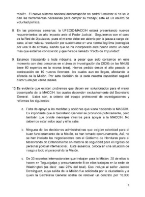 Honduras: Estas son las razones de la renuncia del exjefe MACCIH