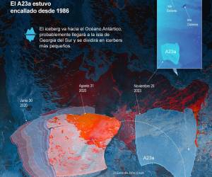 Iceberg más grande del mundo está a la deriva por el océano Antártico tras desprenderse