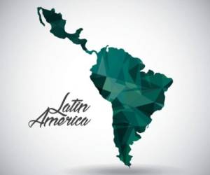 latin america map icon over white background. colorful design. vector illustration