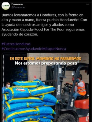 Empresa privada hondureña se une para ayudar a los afectados de Eta