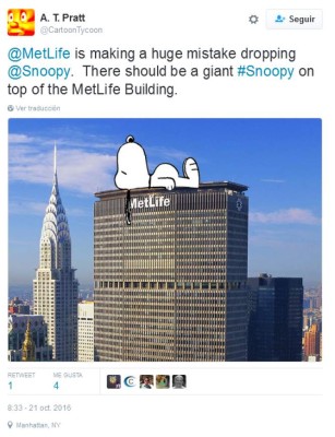 MetLife 'despide' a Snoopy como su mascota