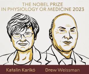 <i>Katalin Karikó, de 68 años, y Drew Weissman, de 64 años, trabajan juntos en la Universidad de Pensilvania, en Estados Unidos, y ya ganaron varios galardones por sus investigaciones, incluyendo el premio Lasker Award, considerado un precursor del Nobel. FOTO PREMIO NOBEL</i>