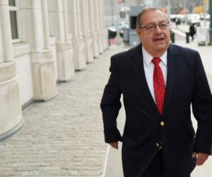 Ex-Guatemalan soccer chief and former FIFA executive committee member Rafael Salguero arrives at US Federal court in Brooklyn, New York, December 6, 2018, for sentencing. - Accused in 2015 of joining a criminal conspiracy to commit a crime, two counts of conspiracy to commit bank fraud and conspiracy to launder money, Salguero pleaded guilty to the four counts and is under house arrest in the United States. (Photo by TIMOTHY A. CLARY / AFP)