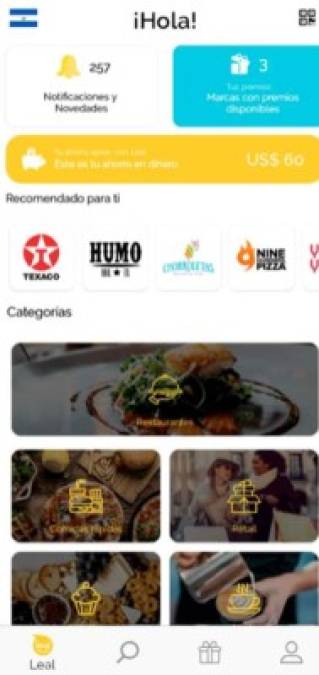 Los comercios están separados por categorías. No olvide colocar su ubicación, en la esquina superior izquierda de la pantalla.