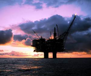 <i>Plataforma petrolífera Statfjord A en el Mar del Norte.EPA/StatoilHydro / Oyvind Hagen </i>