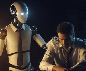 <i>Según el Work Trend Index, el 57% del tiempo laboral se va en comunicación (reuniones, correos, chats, notificaciones) y solo el 43% en crear valor real. El resultado es conocido por todos: fragmentación cognitiva y ansiedad. (Foto: IA Microsoft Desginer)</i>