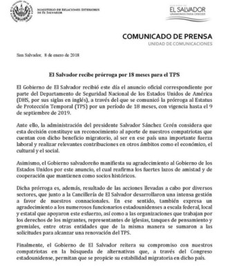 EEUU revoca TPS para unos 200.000 salvadoreños