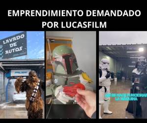 <i>La productora de cine responsable de “La guerra de las galaxias” decidió interponer una demanda contra el negocio ante el Instituto Nacional de Propiedad Industrial (INAPI). FOTO REDES SOCIALES STAR WASH</i>
