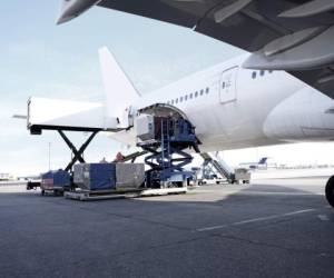 Passenger Plane being loaded.