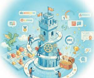 <i>La gamificación funciona porque activa los mismos circuitos de recompensa, tomando elementos característicos de los juegos, como puntos, niveles, insignias, rankings, recompensas; y aplicándolos a procesos que no son juegos por naturaleza. FOTO GENERADA CON IA</i>