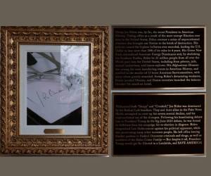 <i>La inscripción dedicada a Biden (2021-205), quien ganó a Trump en las elecciones de 2020, afirma que el dormilón Joe Biden fue, de largo, el peor presidente en la historia de Estados Unidos. FOTO REFERENCIA</i>