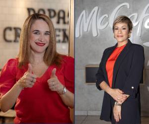 Liz Marie Romero Márquez, gerente divisional de Calidad, Food Safety &amp; Compliance para la División Norte de Latinoamérica, y Marcy Bolaños, gerente de Operaciones de Arcos Dorados Costa Rica.