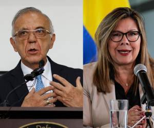 <i>Combo de fotografías de archivo donde aparecen el exministro de Defensa y embajador designado de Colombia en el Vaticano, Iván Velásquez, y la fiscal general de Colombia, Luz Adriana Camargo, en Bogotá (Colombia). Una Sala de Apelaciones de Guatemala solicitó este lunes la detención de los abogados colombianos y exmiembros de la Comisión Internacional Contra la Impunidad en Guatemala (Cicig) Iván Velásquez y Luz Adriana Camargo, fiscal general del país suramericano. EFE/ Mauricio Dueñas Castañeda / Carlos Ortega ARCHIVO</i>