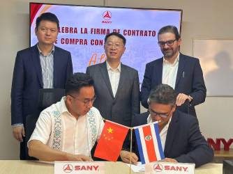 Costa Rica entra a la red global de SANY con ALCO como representante oficial
