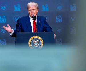 Donald Trump asegura que tiene las intenciones de trabajar con los trabajadores migrantes, por lo que en algunos casos, se les está enviando de vuelta a sus países con un permiso, para que vuelvan legalmente. Foto: EFE