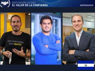 <i>Alfredo Atanacio Cader, cofundador de UassistMe; Adrián Gómez, CEO de Elaniin y Mercandú; y Alejandro Poma, VP de Grupo Solaire y de Autofácil, el liderazgo joven en el que confían los salvadoreños.</i>