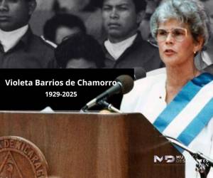 <i>Violeta se concentró en la pacificación de Nicaragua, decretó la suspensión del servicio militar obligatorio y la recuperación de armas en manos de civiles. FOTO @historia_ca</i>