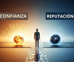 <i>En la mente de otros, cuando piensan hacia adelante, surge o no, una creencia, una convicción, un acto de fe en ese personaje. Eso es la CONFIANZA, que emerge de tu mente y corazón, cuando piensas en lo esperable del futuro de la relación. FOTO DE E&amp;N, GENERADA CON IA.</i>