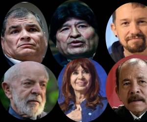 <i>Rafael Correa (Ecuador), Evo Morales (Bolivia), Pablo Iglesias (España), Lula da Silva (Brasil), Cristina Kirchner (Argentia) y Daniel Ortega (Nicaragua), políticos que se habrían beneficiado de los fondos distribuidos por el chavismo. (Foto: Collage E&amp;N).</i>
