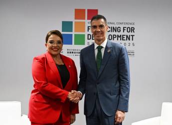 <i>Se ha hecho eco también de la firma de ese nuevo Marco de Asociación para el Desarrollo Sostenible con Honduras, que ha dicho que guiará la cooperación española con el país latinoamericano hasta 2029. FOTO @sanchezcastejon</i>
