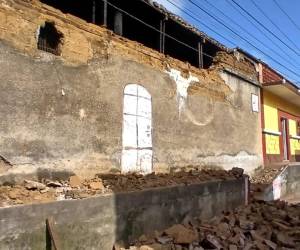 Colapso estructural en casco urbano del municipio de San Vicente de Pacaya, Escuintla. Emergencia asociada a la actividad sísmica. FOTO @ConredGuatemala