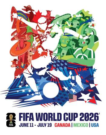 <i>Fotografía cedida por la FIFA que muestra el póster oficial del Mundial de Fútbol 2026. EFE/ FIFA</i>
