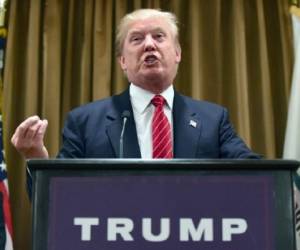 Trump se ha consolidado como líder entre los candidatos republicanos para las presidenciales de 2016, según un sondeo publicado el lunes. (Foto: AFP).
