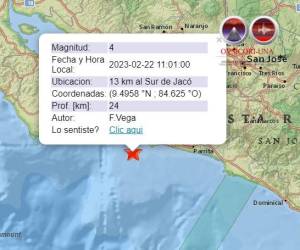 Costa Rica: alerta por sismo de más de 4 grados en cercanías de Jacó