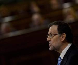 El presidente del Gobierno español, Mariano Rajoy, en el Congreso de los Diputados en Madrid.