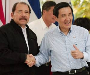 Ortega le reiteró a Ma (presidente de Taiwán) el compromiso de Nicaragua de 'continuar acompañando a Taiwan' en los foros internacionales para lograr reconocimiento ante Naciones Unidas (ONU). (Foto: AFP).