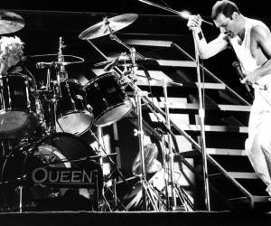 <i>Imagen de 1986 del cantante Freddie Mercury, líder del grupo británico Queen. EFE/Sergio Lainz.</i>