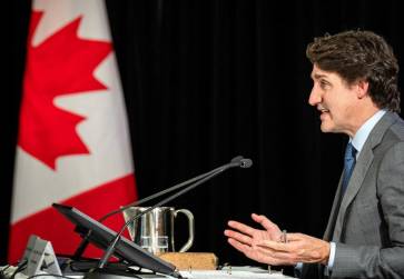 <i>El primer ministro canadiense, Justin Trudeau, el 10 de abril de 2024. FOTO Ashley Fraser/AFP</i>