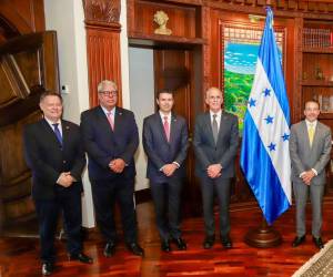 <i>Ejecutivos del conglomerado empresarial Grupo Castillo Hermanos sostuvo un encuentro con el presidente Nasry Asfura. Foto de cortesía</i>