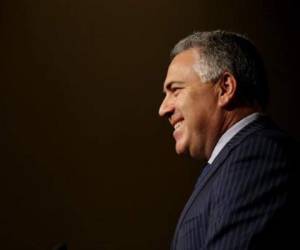 El Tesorero australiano, equivalente al ministro de Economía y de Finanzas, Joe Hockey, en un Foro de Inversión del G20 en Sídney, el 19 de julio de 2014. (Foto: AFP)