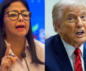 <i>Mientras la presidente Delcy Rodríguez asegura en Caracas que el chavismo sigue en el poder, Trump explica al mundo que avanza en una agenda de condicionamientos al gobierno interino. (Fotos: EFE)</i>