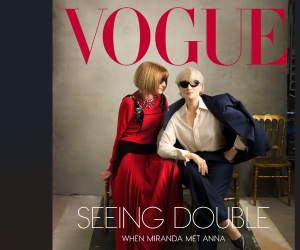 <i>Meryl Streep y la directora editorial global de Vogue, Anna Wintour, protagonizan la portada de la revista de moda. Foto de cortesía</i>