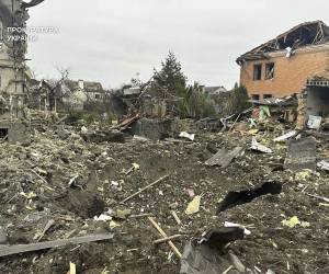 <i>Imagen de los restos de un ataque ruso en una ciudad ucraniana. EFE/EPA/Dnipropetrovsk Regional State Administration </i>