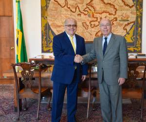 El ministro brasileño de Exteriores, Mauro Vieira, tuvo un encuentro con su homólogo guatemalteco, Carlos Ramiro Martínez. Foto cortesía