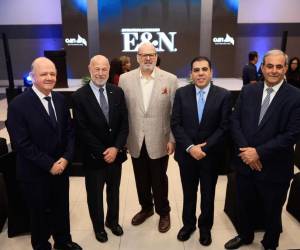 La Gira de la Confianza, capítulo Honduras, convocó a líderes empresariales hondureños. En la foto Jorge Canahuati, presidente de Grupo Opsa y E&amp;N (al centro), Mario Faraj, presidente de Fundahrse; y Karim Qubain, presidente de Cámara de Comercio e Industria de Cortés (derecha), Italo Pizzolante, socio fundador PIZZOLANTE y (derecha).