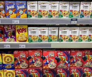 <i>Vista de algunos productos de la línea de cereales de WK Kellogg, empresa comprada por el grupo italiano Ferrero. EFE/Miguel Gutiérrez</i>