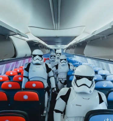 Avión ambientado al estilo 'Star Wars' llegó a Guatemala